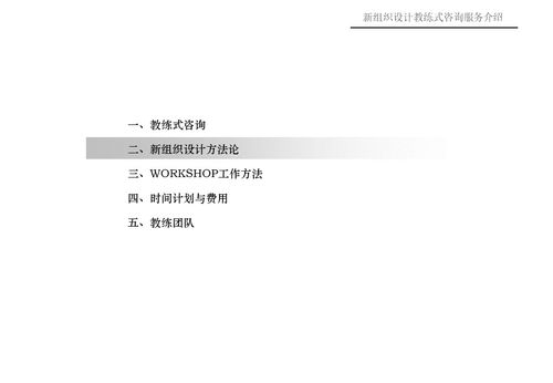 新組織設(shè)計(jì)教練式咨詢服務(wù) 會(huì)議與展覽服務(wù)領(lǐng)域的專業(yè)化支持